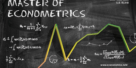 Econometrics Some econometrics stuff written on a chalk board.